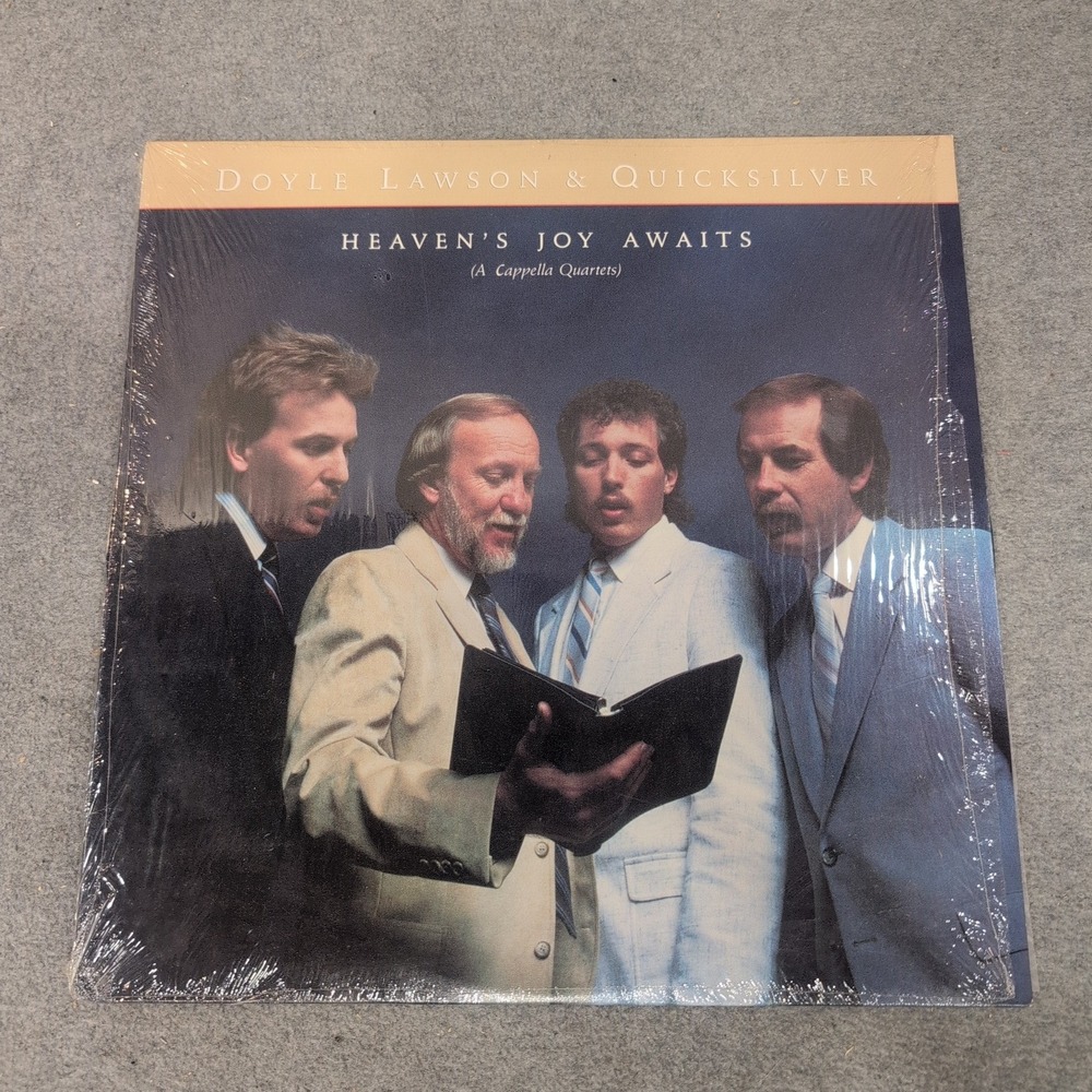 Doyle Lawson & Quicksilver Heaven's Joy Awaits Vinyl LP Gospel Bluegrass 1987 - Picture 1 of 2